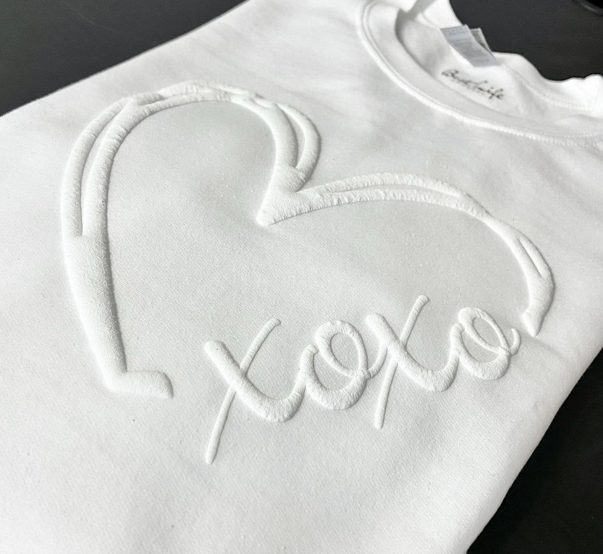 XOXO Embossed Heart Sweatshirt