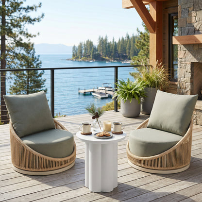 Prairie Outdoor Swivel Chair - Natural